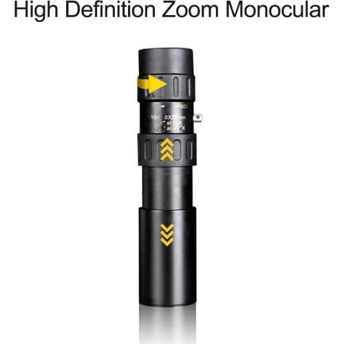 KKmoon 10-300×40 Zoom Monocular BAK4 Prism Monocular Retractable Telescope with Tripod Phone Mount Lanyard Carrying Case