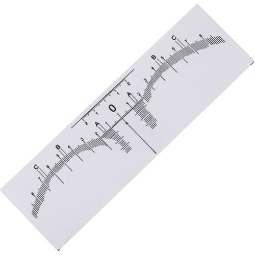 10pcs Disposable Eyebrow Ruler Sticker Eyebrow Shaping Tools Makeup Measurement Stencil Makeup Drawing Template