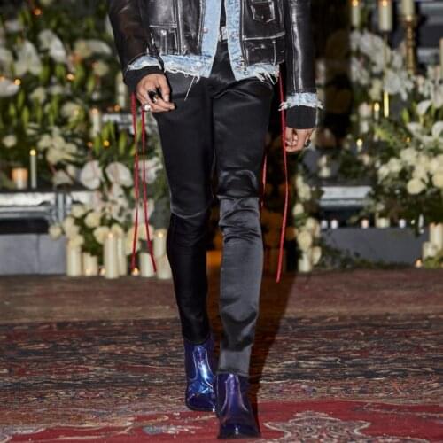 Mens casual pants 2021 spring and summer new fashion brand European and American show high end custom fashion mens slim Leggin