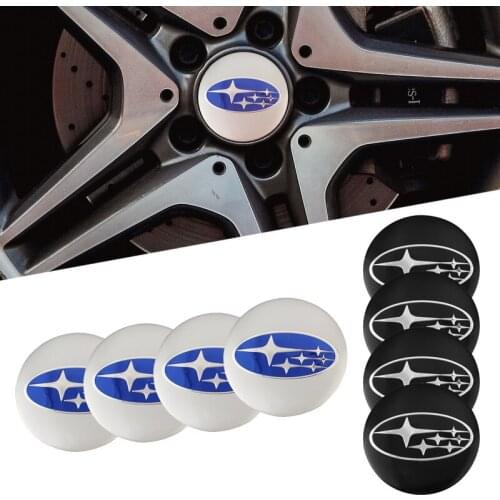 4pcs 56mm Car Wheel Center Cover Stickers Hub Cap Emblem Badge For Subaru Impreza Forester Tribeca XV Legacy Mpreza BRZ Ascent