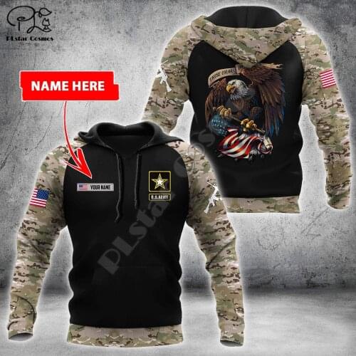 NewFashion Newest USA Eagle Military Army Suits Soldier Veteran Camo Pullover 3DPrint Men/Women Harajuku Funny Casual Hoodies C8
