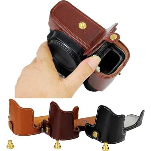 New Genuine Leather Camera Case For Canon 80D Half Case Bottom Bag Body Set Cover With Battery Opening Directly