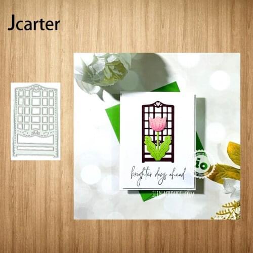 2021 New Design Metal Cutting Dies Window Cage Craft for Scrapbooking Handmade Knife Mould Blade Punch Stencils Dies Cut Model