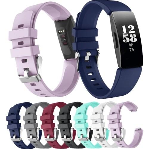 New Outdoor Soft Durable Silicone Watch Band for Fitbit Inspire/Fitbit Inspire HR Rubber Strap Replacement Fitbit Inspire HR