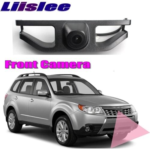 LiisLee Car Front Camera Hood Mesh Front Grille CAM DIY Manually Control Channel Front Camera For Subaru Forester SJ 2013-2018
