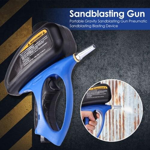 Portable Gravity Sandblasting Gun Pneumatic Small Abrasive Sand Blasting Machine Lightweight Hand-held Fast and Even
