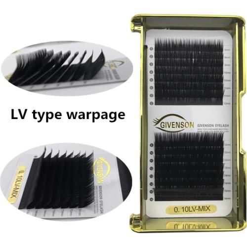 GIVENSON L/M/LVCurl 0.10-0.15mm Individual Eyelash Extension Lashes Professionals Soft Natural Eyelash Extension