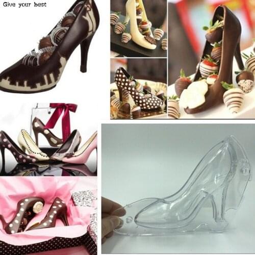 Cake Shoe Chocolate Mold 3D High Heel Shoes Candy Sugar Paste Molds Cake Decorating Tools for DIY Home Baking sugar craft Access