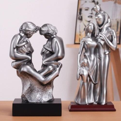 Nordic Resin Exquisite Body Art Decorations For A Family Of Four Wedding Gifts Living Room TV Cabinet Decorat Ornaments