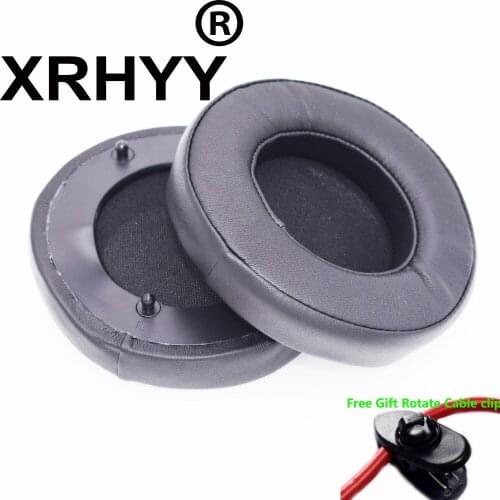 XRHYY Replacement PU Leather Earpads Cushion Ear Pad For Razer ManO'War Wireless 7.1 Surround Sound Gaming Headset + Free Clip