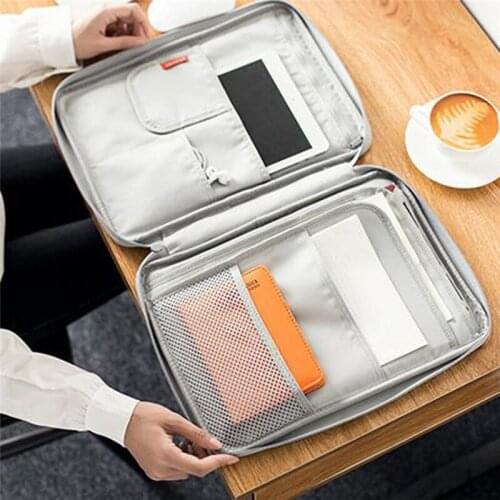 Bag For Documents A4 Multi-functional Note Book Archive File Bags Portable iPad Holder Bag Oxford Briefcase Dropshipping