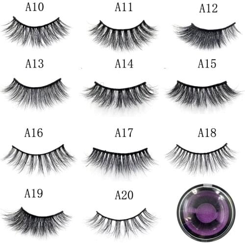 Thick 3d Mink Eyelashes Mink Lashes Natural Handmade Full Strip Lashes Cruelty Free Korean Mink Lashes 20 Style False Eyelashes