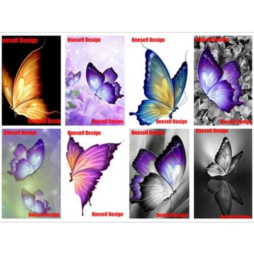 Top popular 5d diamond embroidery full set butterfly 5d diamond painting full animal christmas decorations for home wall sticker