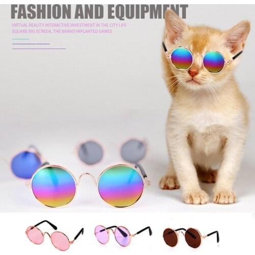 Pet Vintage Round Sunglasses Puppy Cats Lovely Glasses Pet Products Eye-wear Dog Products Pet Supplies Cat Glasses