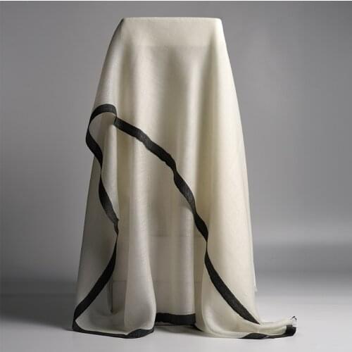 100% pure cashmere scarf Women dual-use milky white female thin sunscreen Winter summer oversized air-conditioned room shawl