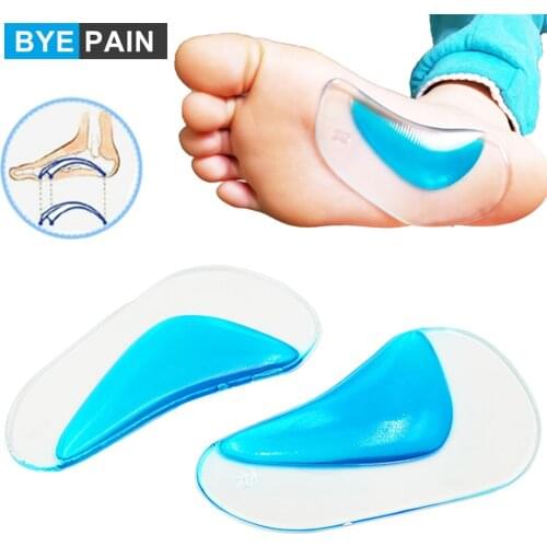 1Pair Insole Orthotic Professional Arch Support Insole Flat Foot Corrector Shoe Cushion Insert Silicone Orthopedic Pad for Kids