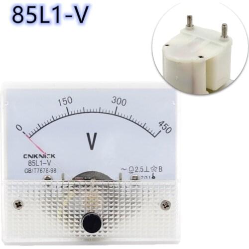 1PCS 85L1-V 5V 10V 20V 30V 50V 100V 150V 250V 450V 500V AC analog voltage surface board AC voltmeter 64 * 56mm