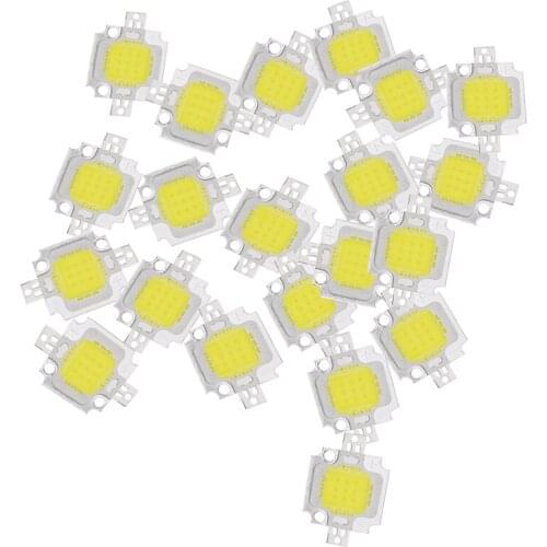 20PCS 10W LED Pure White High Power 1100LM LED Lamp SMD Chip light Bulb DC 9-12V