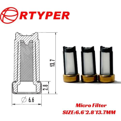 50 PCS 30-92 MPI Webber Fuel Injector Service Kit Micro Filter 11012 For Marelli 6.6*2.8*13.7mm