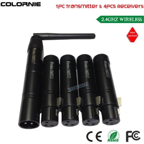 DHL Free Shipping 5pcs DMX 512 Wireless Sender/Transmitter dmx wireless receiver and transmitter