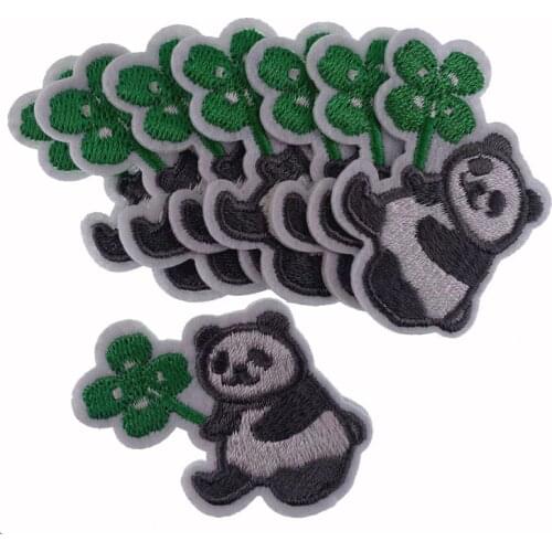 5Pcs Animal Panda Embroidery iron on patches for clothes Kid Applique Sewing DIY Badges Stickers Decorative Accessories