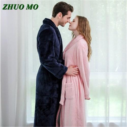 Luxury flannel Bath Robe for home Hotel towel travel Bathrobe For adults Shower bathroom Couple gift Body Spa Bath for home