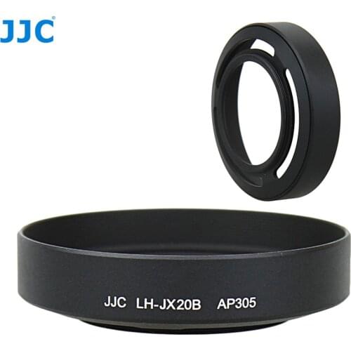 JJC Black Screw Lens Hood with Adapter Ring for Fujifilm FinePix X20 X10 Replaces LH-X20 Lens Shade Protector