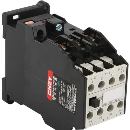 CJX1-22(3TB43) 3-Phase 3-Pole 2NC+2NO 22A AC Contactor 24 36 110 220,380V Coil Voltage