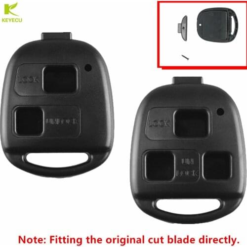 KEYECU Replacement Remote Key Case Shell Fob 2/3 Buttons For LEXUS ES300 GS300 GS430 GX470 LS200 LS300 LS400 RX300 Without Blade