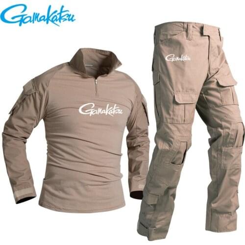 Gamakatsu Fishing Suit Men Spring Autumn Thin Fishing Clothing Hooded Sports Hiking Fishing Jacket Outdoor Clothes Fishing Wear