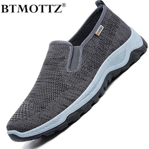 Summer Mesh Men Casual Shoes Breathable Sneakers Men Lightweight Slip on Loafers Outdoor Walking Shoes Tenis Zapatillas Hombre