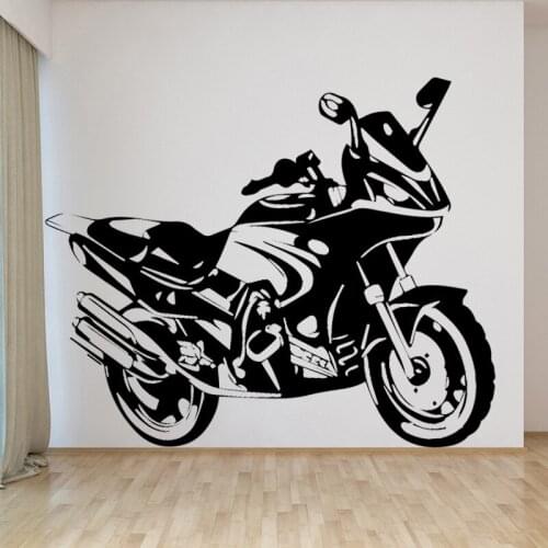 Cool Motorcycle Vinyl Wall Sticker for Kids Living Room Bedroom Home Decoration Accessories Self Adhesive Wall Decal Adesivos