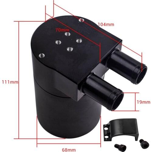 19mm Brab Motor Engine Oil Catch Can Billet Aluminum Double Baffled for Toyota