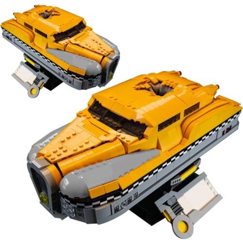 MOC High-Tech New Generation Fifth Element Taxi Version Building Block Model Puzzle Education Stitching Brick ToyChildrens Gift
