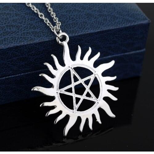 MQCHUN Fashion Jewelry Silver Charm Supernatural Dean necklace For Men And Women Jewelry-30