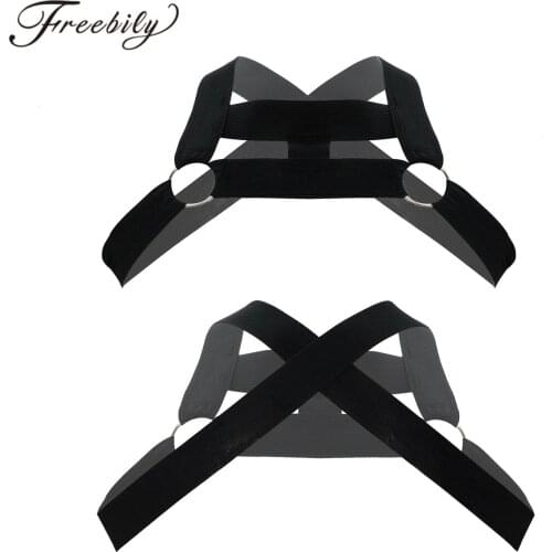 Men Body Chest Harness Strap Belts Metal O-ring Fancy Party Lingerie Sexy Crisscross Back Bondage Straps Nightclub Costumes