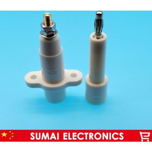Male&female good quality Round 10 KV High Voltage 4mm Banana Plug/Socket Test Connector,Welded