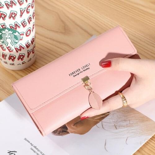 2021 New Ladies Small Fresh Leaf Wallet Card Bag Large Capacity Travel Bag Simple Fashion Multifunctional Wallet
