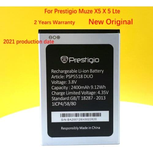 New Original 2400mAh PSP5518 DUO Battery For Prestigio PSP5518DUO Muze X5 X 5 Lte Mobile Phone With Tracking Number