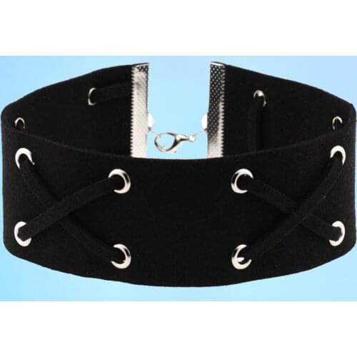 New style Fashion personality temperament flannelette cross wide flannelette band collar wide necklace choker chain