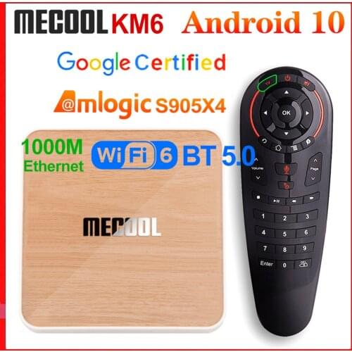 Mecool KM6 Deluxe ATV Amlogic S905X4 Smart Android 10.0 TV Box 4GB RAM 64GB ROM 2.4/5G WiFi BT 4K Android 10 Set top Box 2G16G