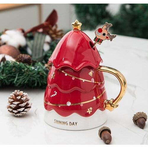 Christmas tree MUG creative cup lovers cup office coffee cup ceramic drinking cup
