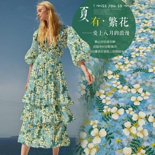 Printed silk stretch crepe 18momme width 140cm high quality digital printing new trend fashion pattern hot