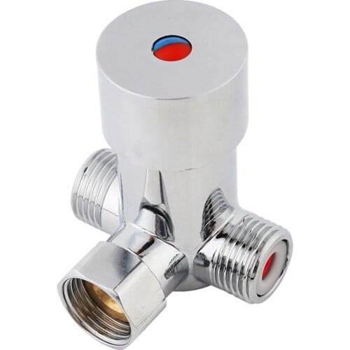 G1/2 Hot Cold Water Mixing Valve Thermostatic Mixer Temperature Control for Automatic Faucet Kitchen bathroom faucet water