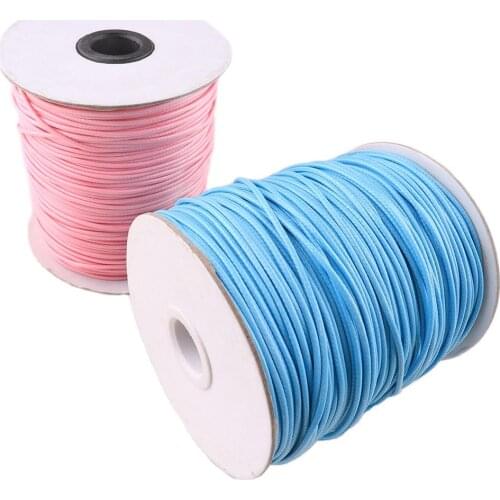 1.5mm Wax Beading Cord sky blue/pink Waxed String Bracelet Necklace Jewelry Handicraft Tool for Making and Macrame Supplies DIY