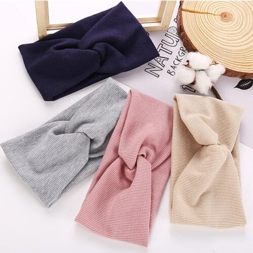 1 Pc Cotton Cross Sweat Band Hairband Fashion Solid Hair Band Ladies Yoga Sports Elastic Headband Women Hair Accessories