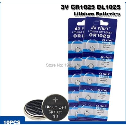 10pcs/lot 3V CR 1025 CR1025 Button Batteries DL1025 BR1025 KL1025 Cell Coin Lithium Battery For Watch Electronic Toy Calculators