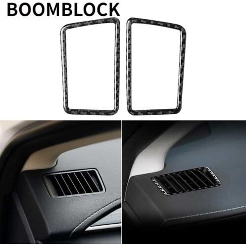 2Pcs Carbon Fiber Dashboard Instrument Air Outlet Vent Cover Trim Frame For Lexus NX 200 200t 300h 2014 2015 2016 2017 2018 2019