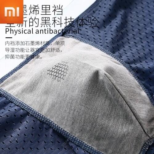 Xiaomi 3pcs Mens Underwear Cotton Boxers Man Sexy Panties Solid Shorts Brand Underpants Men BoxerMens Breathable Underwear
