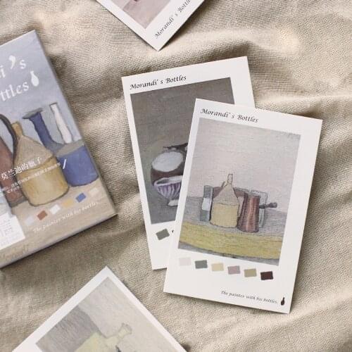 30 Sheets/Set Creative Morandis Bottles Postcard /Greeting Card/Message Card/Birthday Letter Envelope Gift Card
